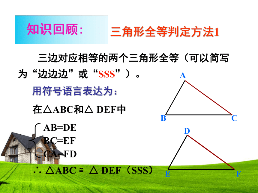 人教版八年级上册数学课件：12.3三角形全等的判定SAS(共17张PPT)