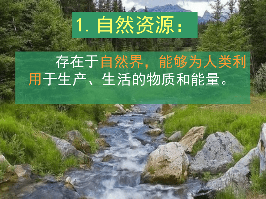 中图版（北京）七年级地理下册4.1自然资源  课件(共27张PPT)
