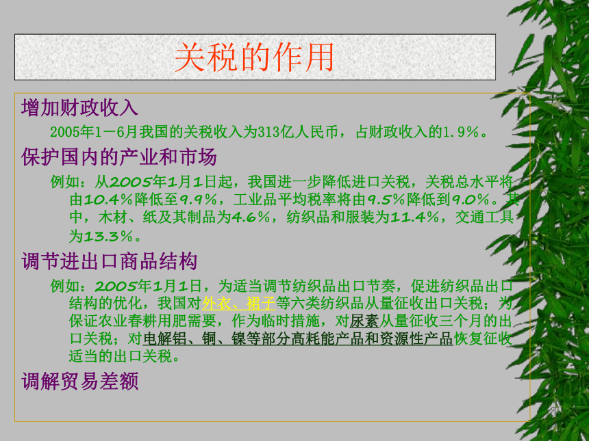 《国际贸易概论》（机工版） 第六章  关税措施 课件(共44张PPT)