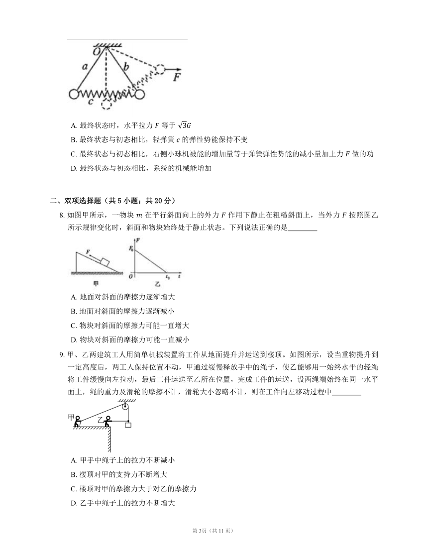 2022届高考物理专题精品试题：相互作用（B）（Word版含答案）