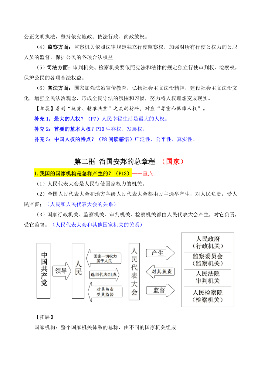 主要知识点归纳-2023-2024学年统编版道德与法治八年级下册