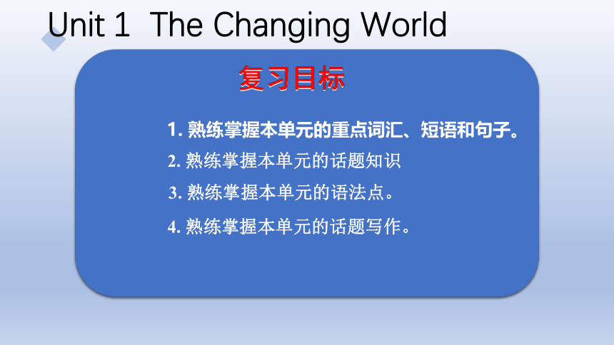 【单元一遍过】Unit 1 The Changing World复习课件(共37张PPT)