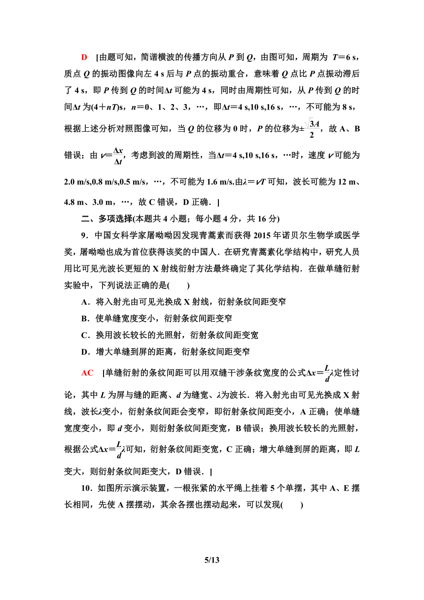 鲁教版（2019） 高中物理 选择性必修第一册 模块综合检测 word版含解析