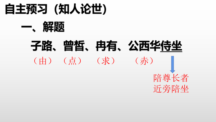 第一单元1.1《子路、曾皙、冉有、公西华侍坐》-高一语文课件(共34张PPT)（统编版必修下册）