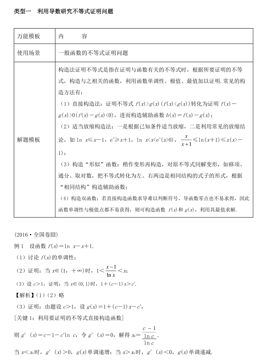 高考数学导数大题解题模板素材