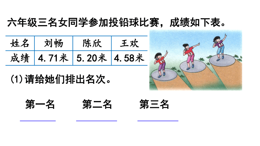 冀教版数学三年级下册  6.3 比较小数的大小   课件（共16张PPT)