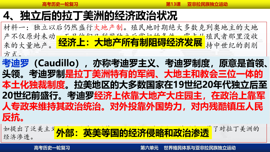 2023届高考一轮复习纲要下第13课 亚非拉民族独立运动课件(共41张PPT)