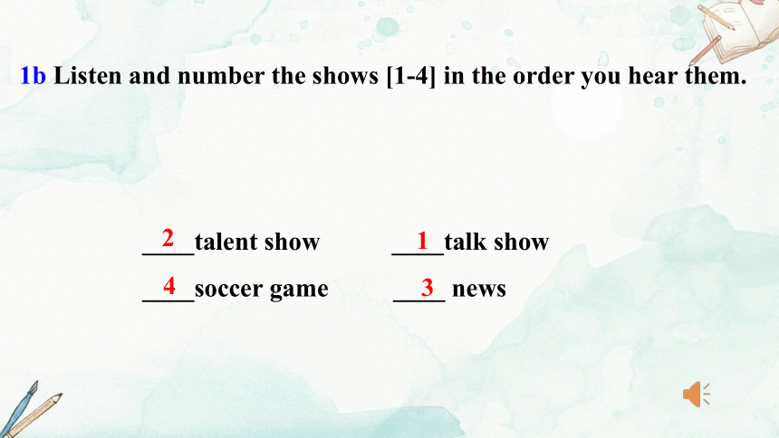 （新课标）Unit 5 Do you want to watch a game show?  Section A(1a-2d) 课件（18张PPT）