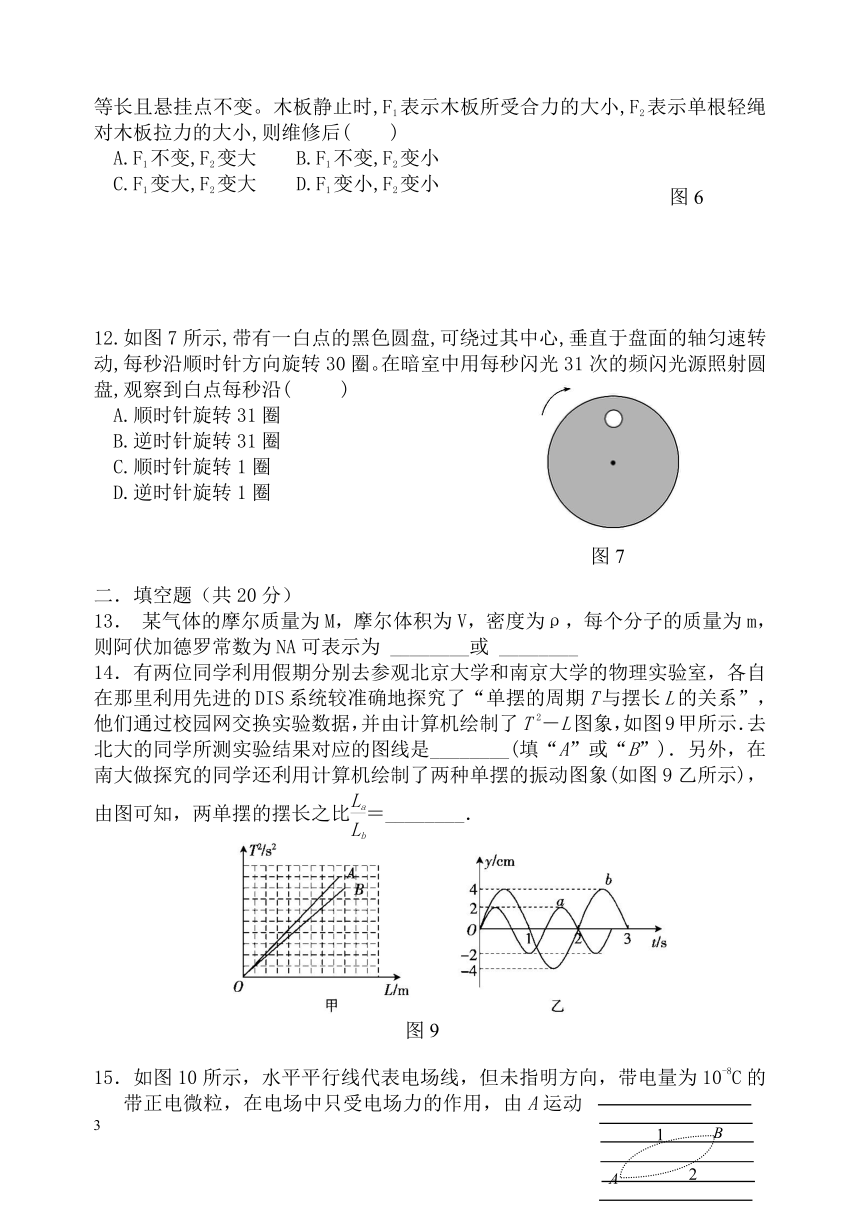 上海市2022年普通高中学业水平等级性考试物理模拟测试卷十四 Word版含解析