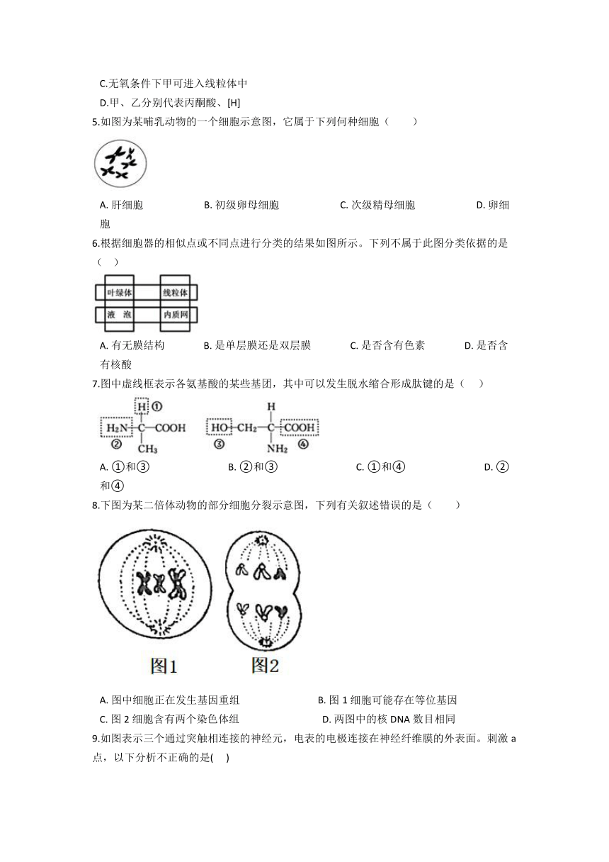 陕西省咸阳市旬邑县高级中学2021-2022学年高一上学期12月月考生物试题（Word版含答案）