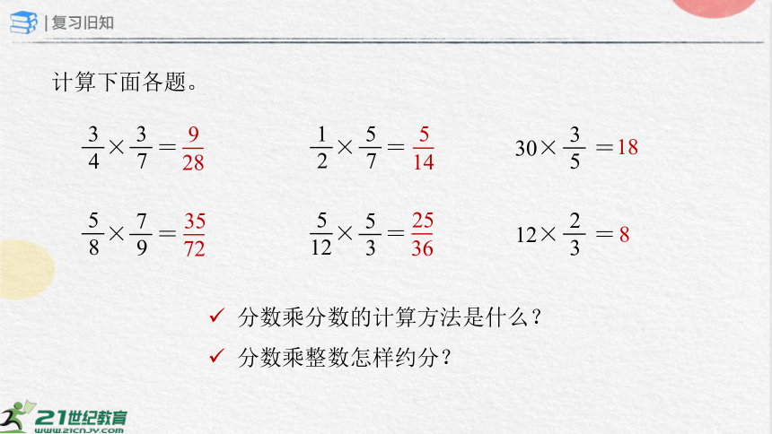 1.2.2 分数乘分数（二）（课件）-六年级上册数学人教版(共13张PPT)