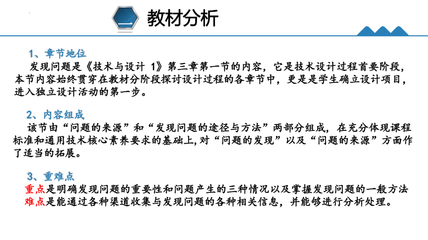 3.1 发现问题 说课课件(共19张PPT)-2023-2024学年高中通用技术苏教版（2019）必修《技术与设计1》