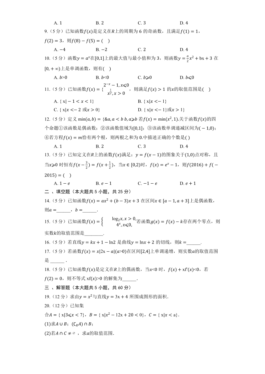 人教B版（2019）必修第二册《4.3 指数函数与对数函数的关系》同步练习(含答案)