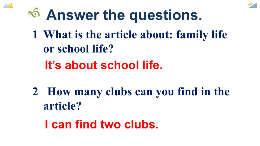 Unit 7  School clubs Reading (1) 课件