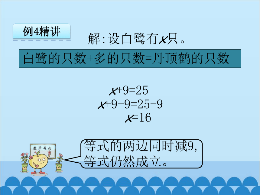 青岛版(五四制)数学四年级下册 1.4 列方程解决问题课件(共19张PPT)