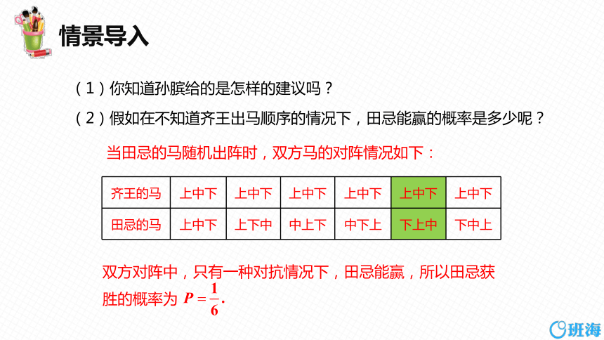 人教版（新）九上-25.2 用列举法求概率 第二课时【优质课件】