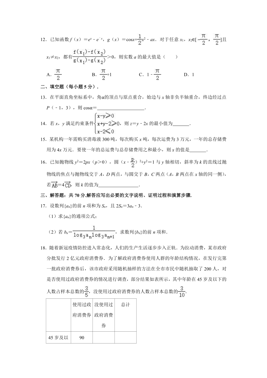 2021年黑龙江省大庆市高考数学第二次教学质量检测试卷（文科）（Word解析版）