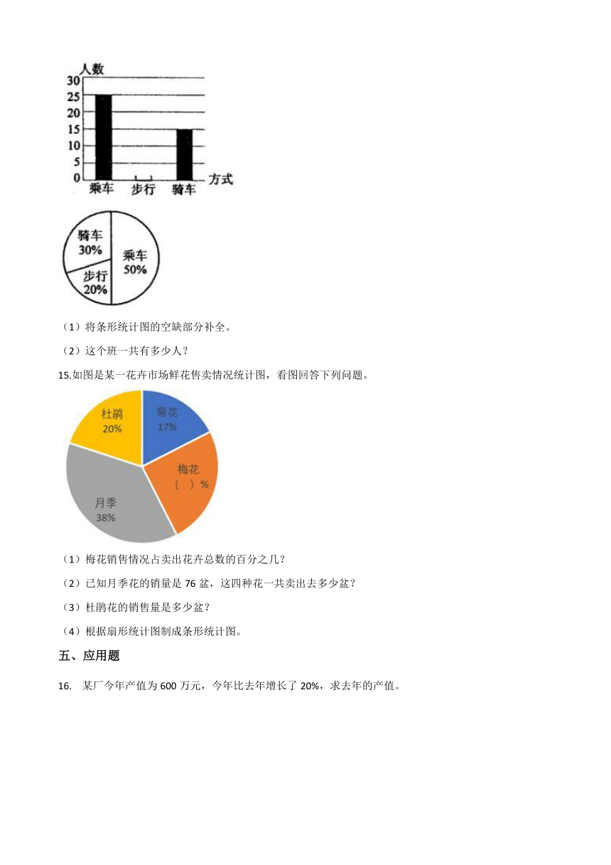 六年级上册数学一课一练-3.3生活中的百分数 北京版（含答案）