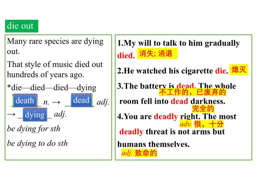 人教版（2019）必修 第二册Unit 2 Wildlife protection Vocabulary课件(共77张PPT)