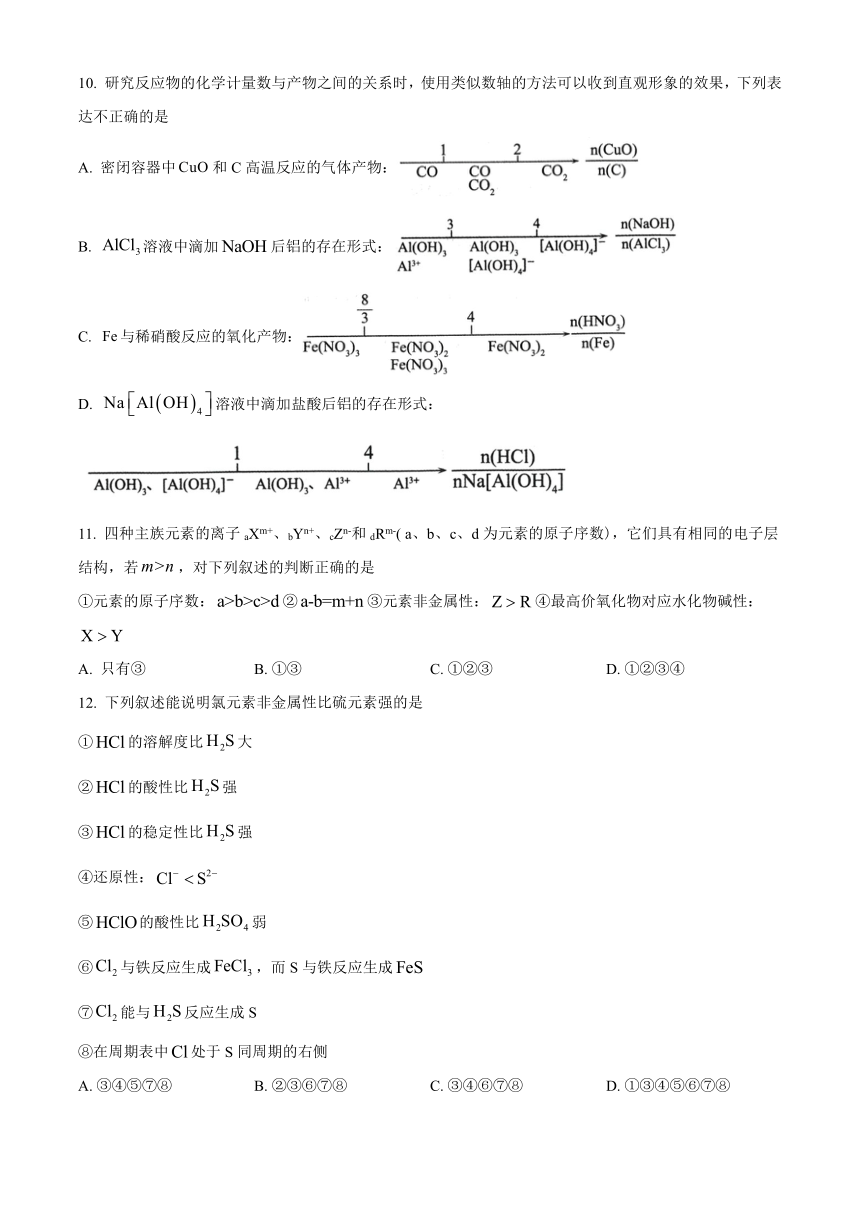 河南省南阳市2020-2021学年高一下学期期中考试化学试题 Word版含答案