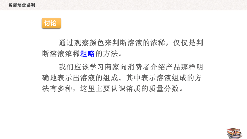 人教版化学九年级下册  9.1.1溶质的质量分数 同步课件（20张PPT）