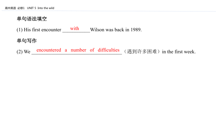 外研版（2019）必修第一册UNIT 5 Into the wild Section C教学课件： (共35张PPT)