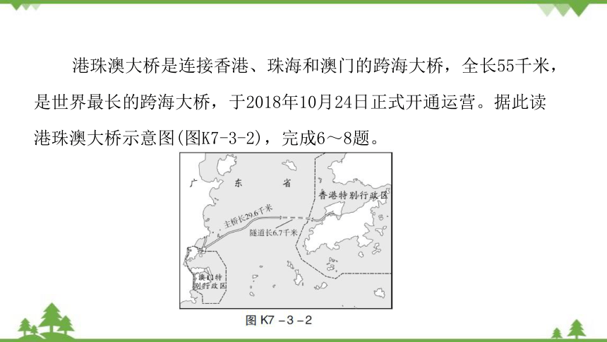 人教版地理八年级下册 第七章  第三节  “东方明珠”——香港和澳门  习题课件(共24张PPT)