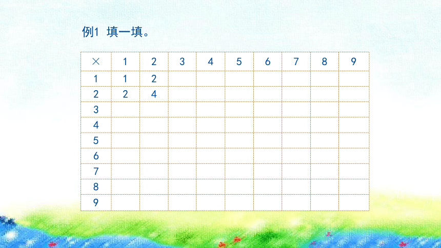 沪教版 二年级上4.6《九九——乘法口诀表》课件（12张PPT)