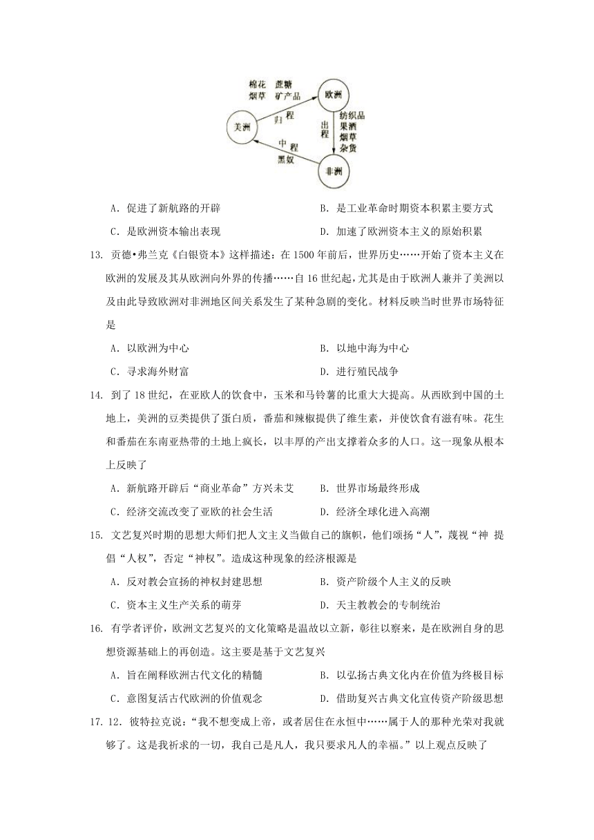 广东省广州市北大附中为明广实高中部2020-2021学年高一下学期5月月考历史试卷 Word版含答案