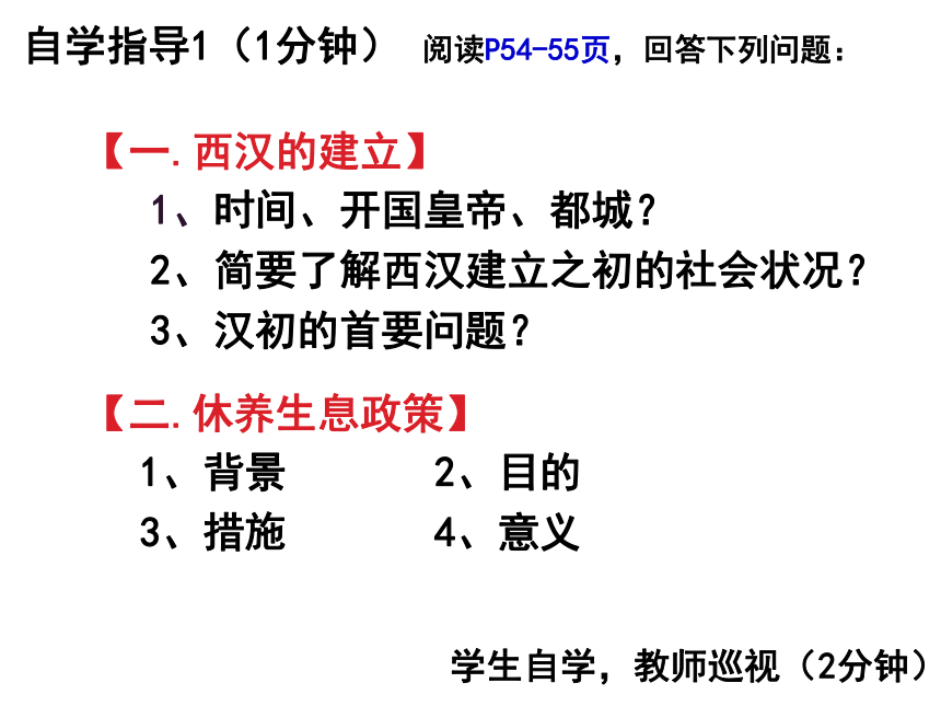 第11课 西汉建立和“文景之治”  课件(25张PPT）