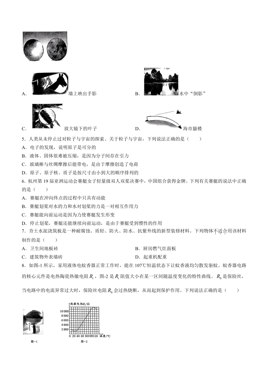 2024年陕西省咸阳市永寿县部分学校九年级下学期一模考试物理试题(含答案)