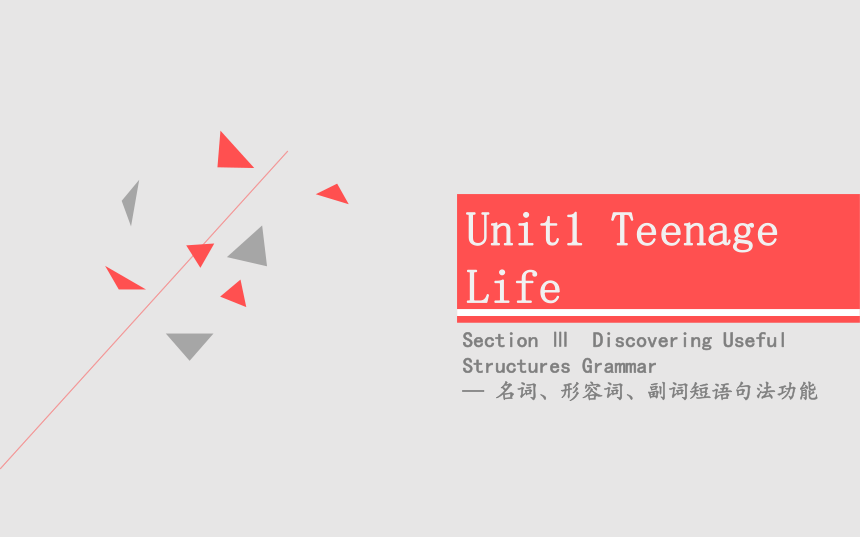 人教版（2019）  必修第一册  Unit 1 Teenage Life Discovering Useful Structures课件(共24张PPT)