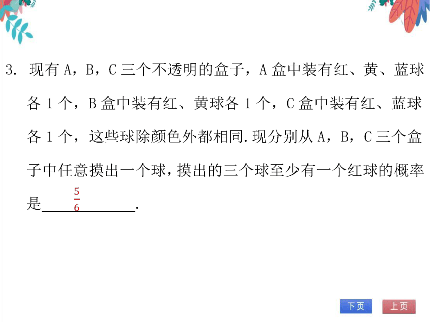 【北师大版】数学九（上）第3章 概率的进一步认识 期末复习学案（课件版）