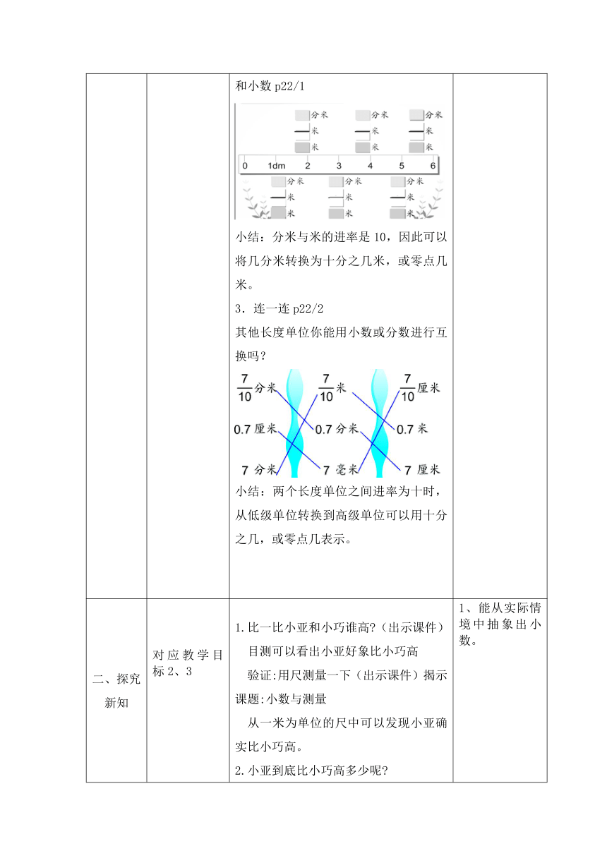 测量活动（第二课时）（教案）四年级下册数学 沪教版 （表格式）