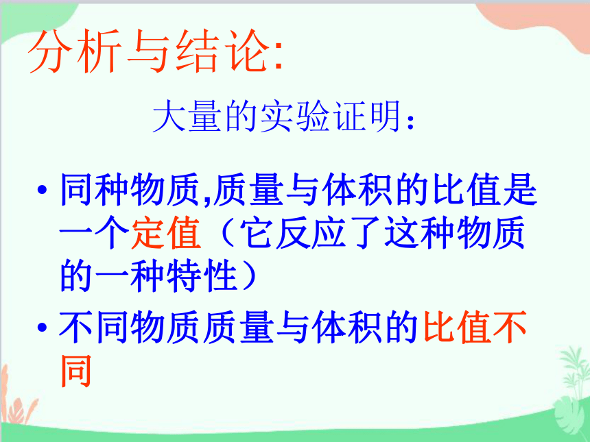 北师大版物理八年级上册2.3学生实验：探究——物质的密度课件(共21张PPT)