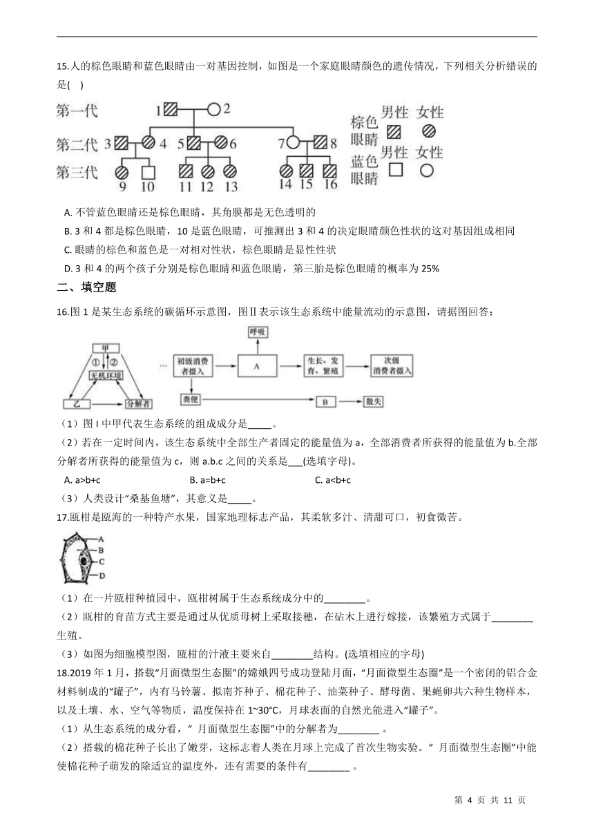 4.4 实现可持续发展 同步练习（含答案）