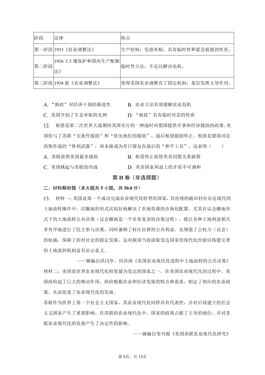 2023年江西省鹰潭市高考历史一模试卷（含解析）
