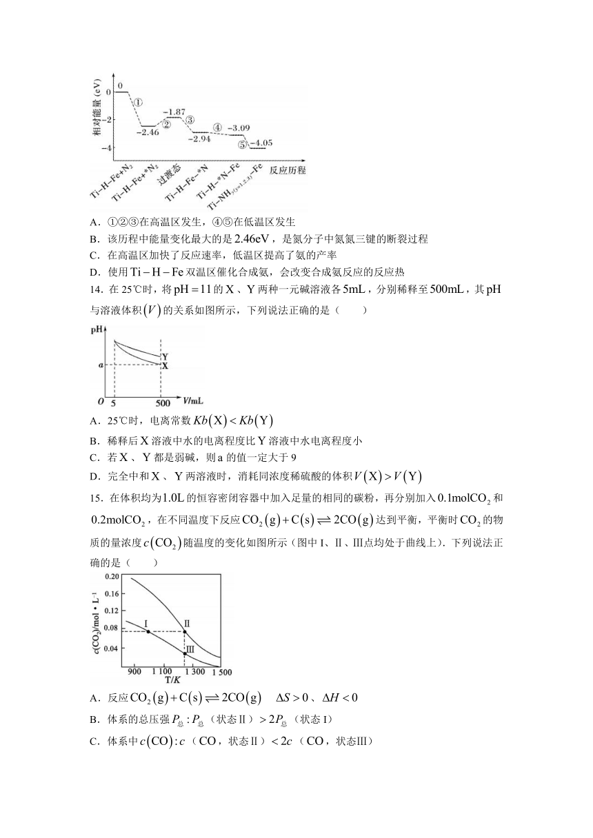 山东省临沂市兰陵县2021-2022学年高二上学期期中考试化学试题（Word版含答案）