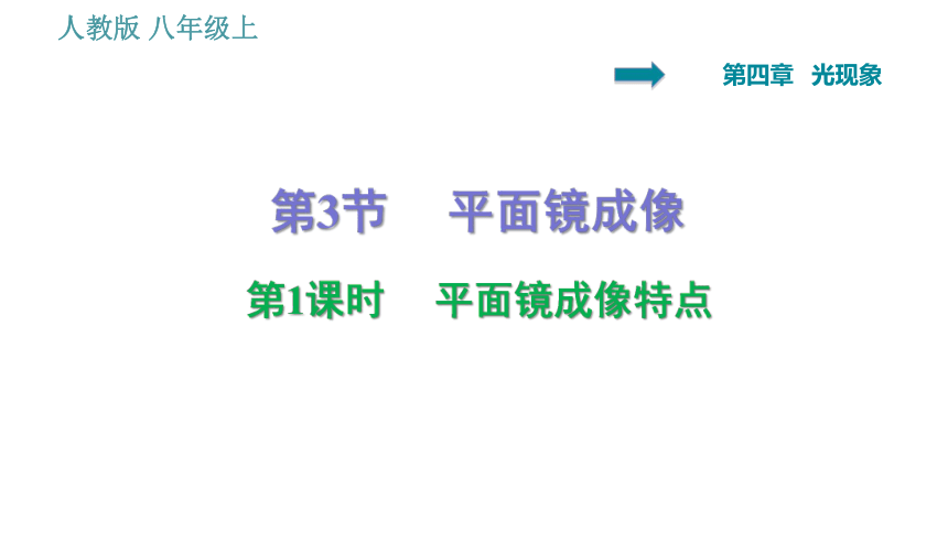 人教版八年级上册物理习题课件 第4章 4.3.1   平面镜成像特点（36张）