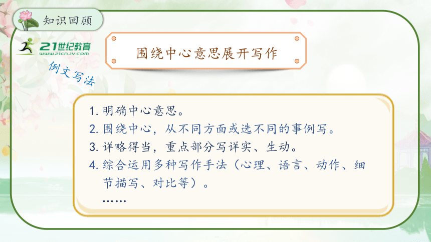 部编版六年级语文上册《习作：围绕中心意思写》教学课件