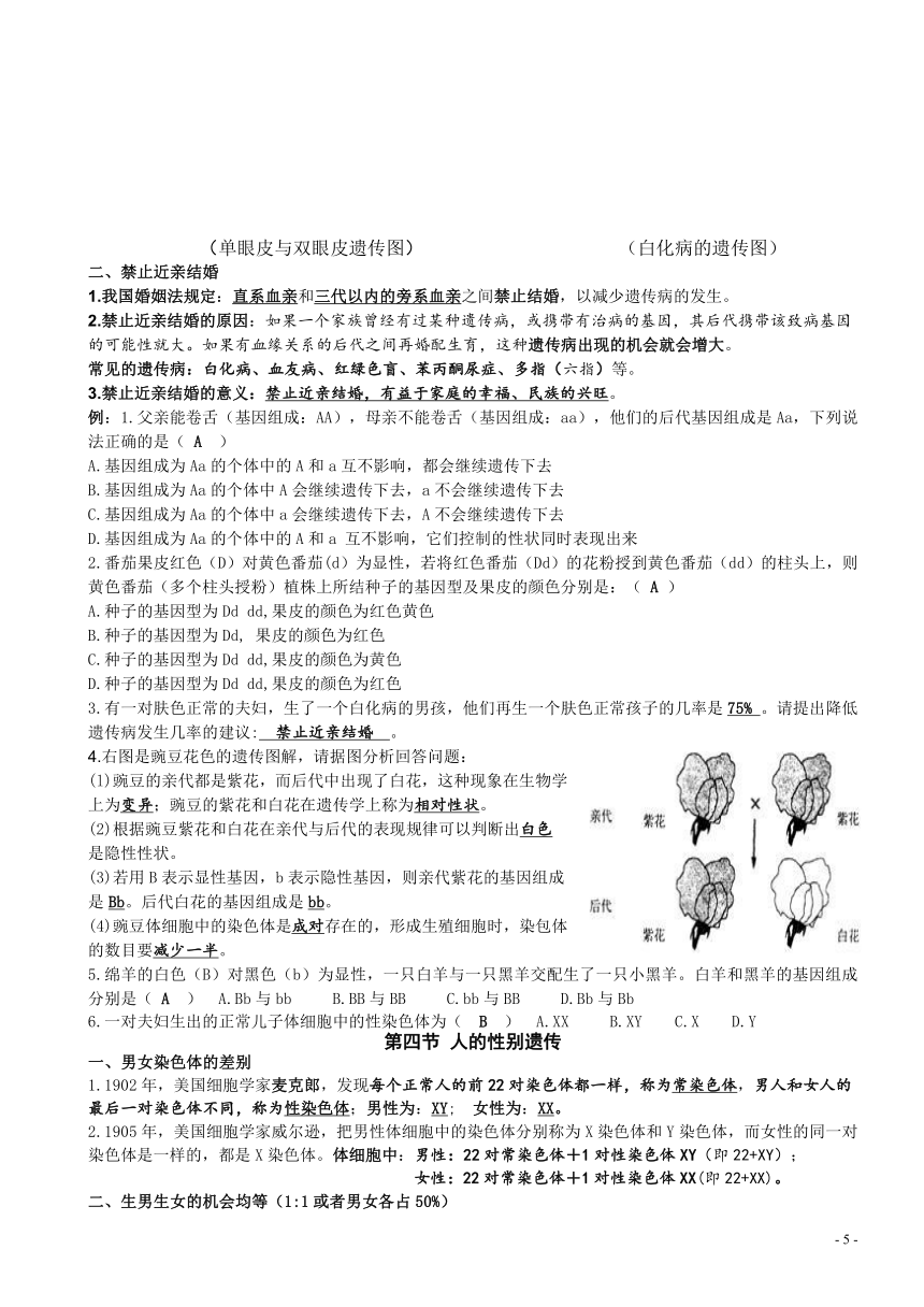 人教版八年级生物（下册）总复习知识点