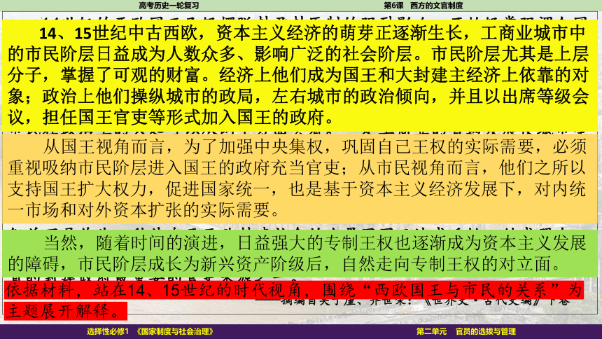 2023届高考一轮复习选择性必修1第6课 西方的文官制度课件(共45张PPT)