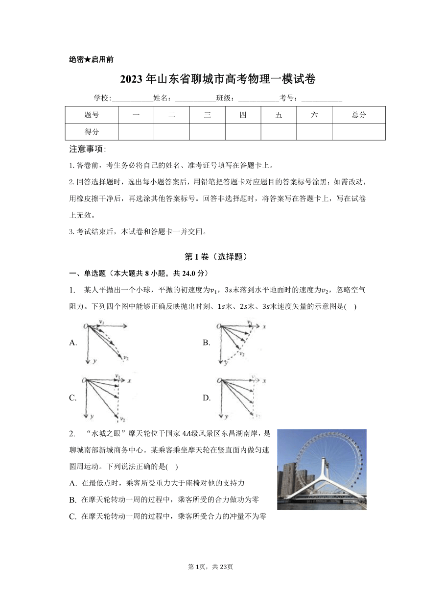 2023年山东省聊城市高考物理一模试卷（含解析）