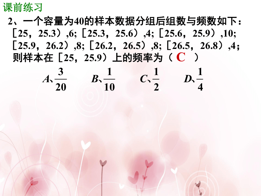 高中数学人教A版必修3课件-2.2.2用样本的数字特征估计总体的数字特征(1)（28张PPT）