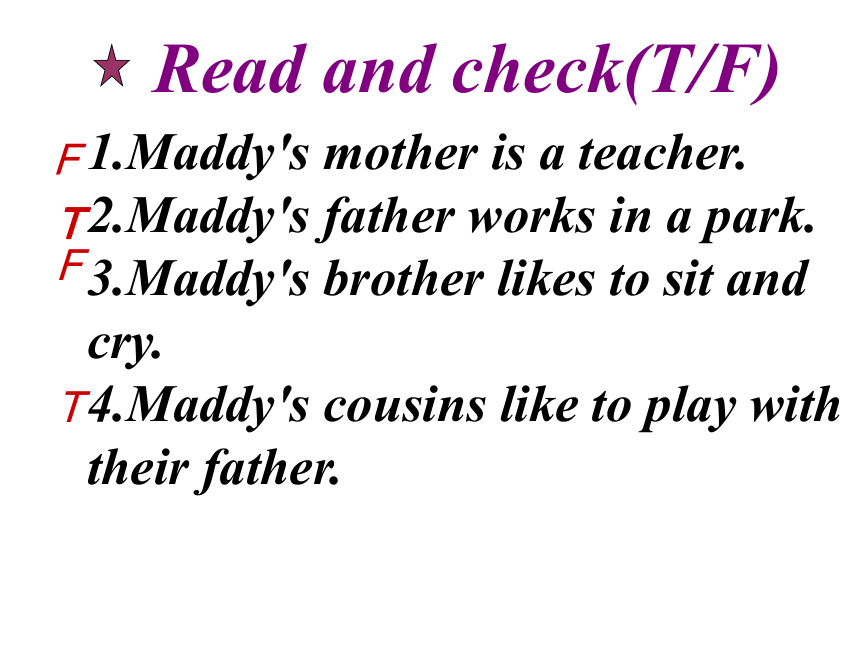 Unit 1 Lesson 6 Maddy's Famliy课件（13张）