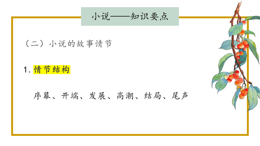 2022届高考语文小说阅读理解总复习课件（24张PPT）