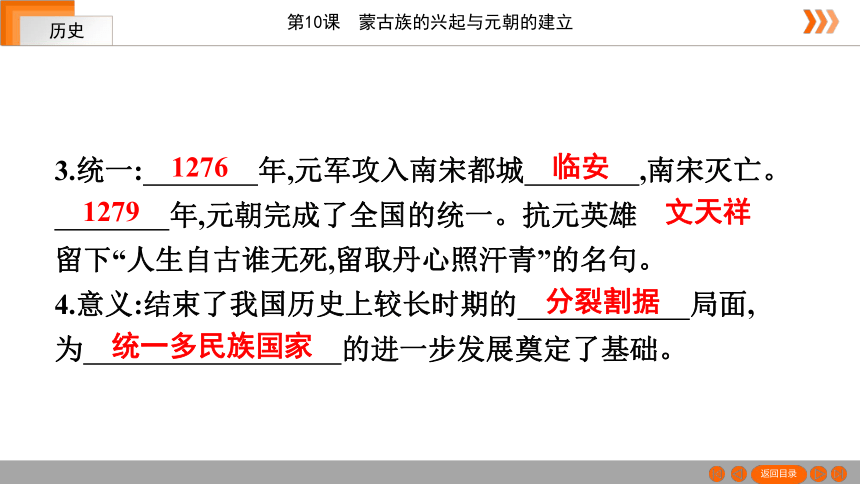 【2022名师习案】第10课 蒙古族的兴起与元朝的建立 课件