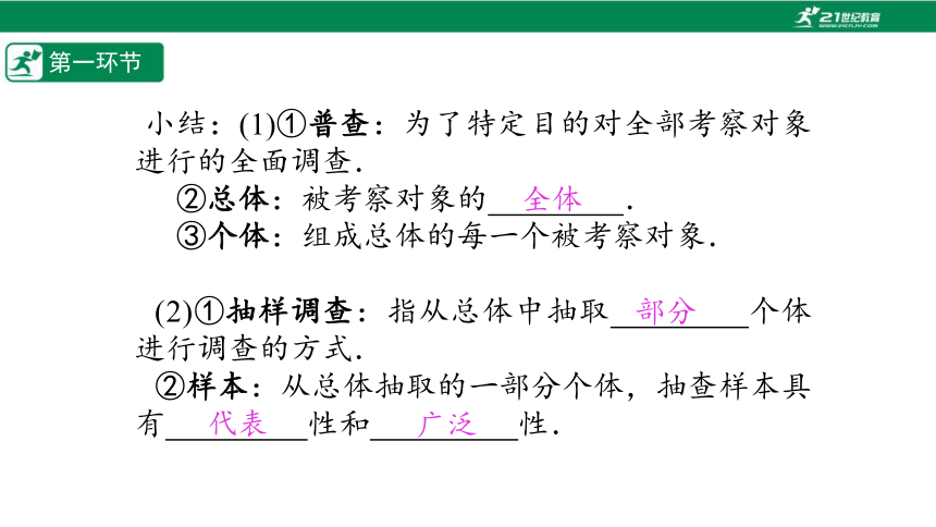 【五环分层导学-课件】6-1 数据的收集 普查和抽样调查-北师大版数学七(上)