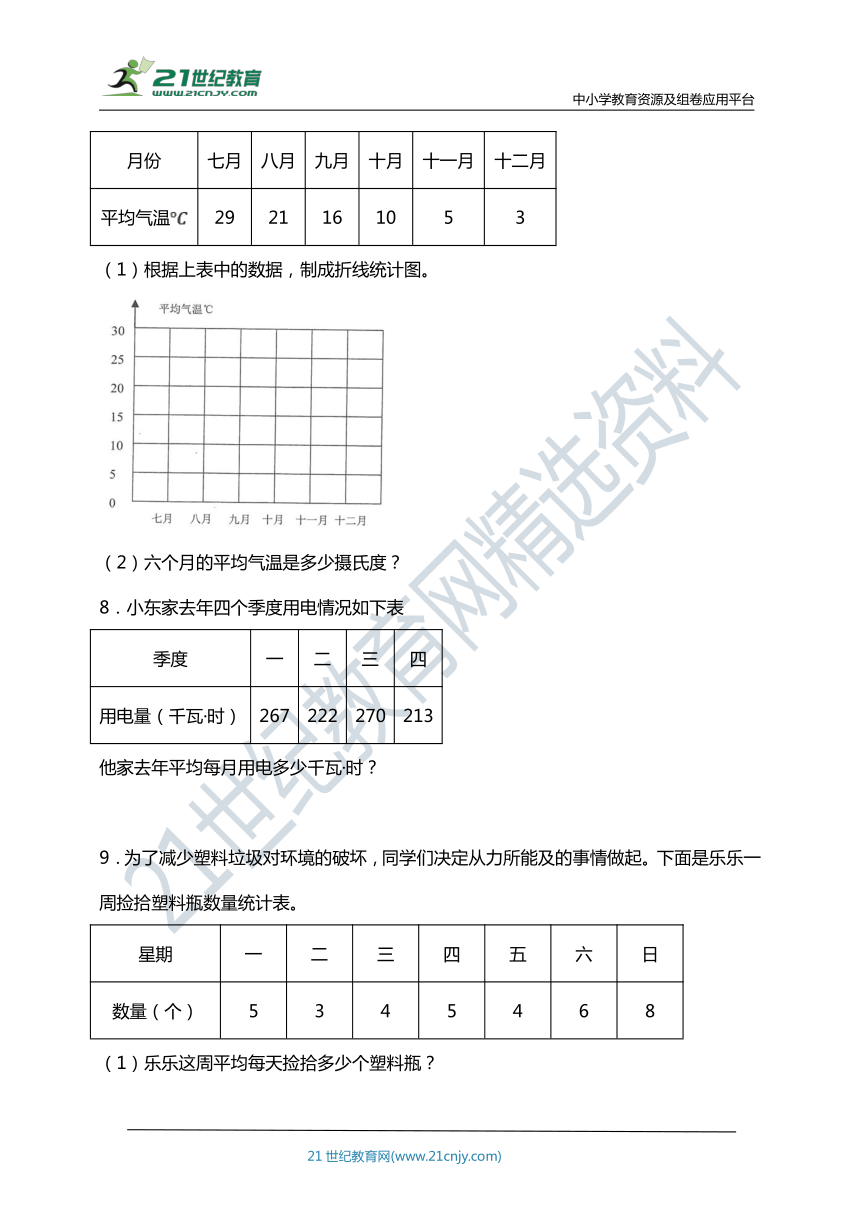 北师大版四年级数学下册第六单元专项训练题 应用题（含答案）