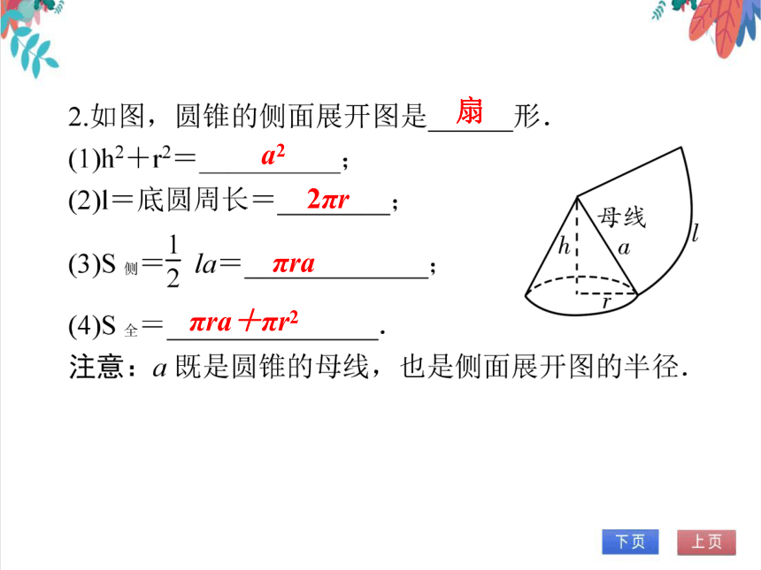 【人教版】数学九年级全一册 24.4.3 弧长和扇形面积(3)——圆锥的侧面积和全面积 随堂练习（课件版）